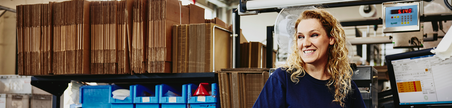 Warehouse workers at Amazon Sady logistics centre