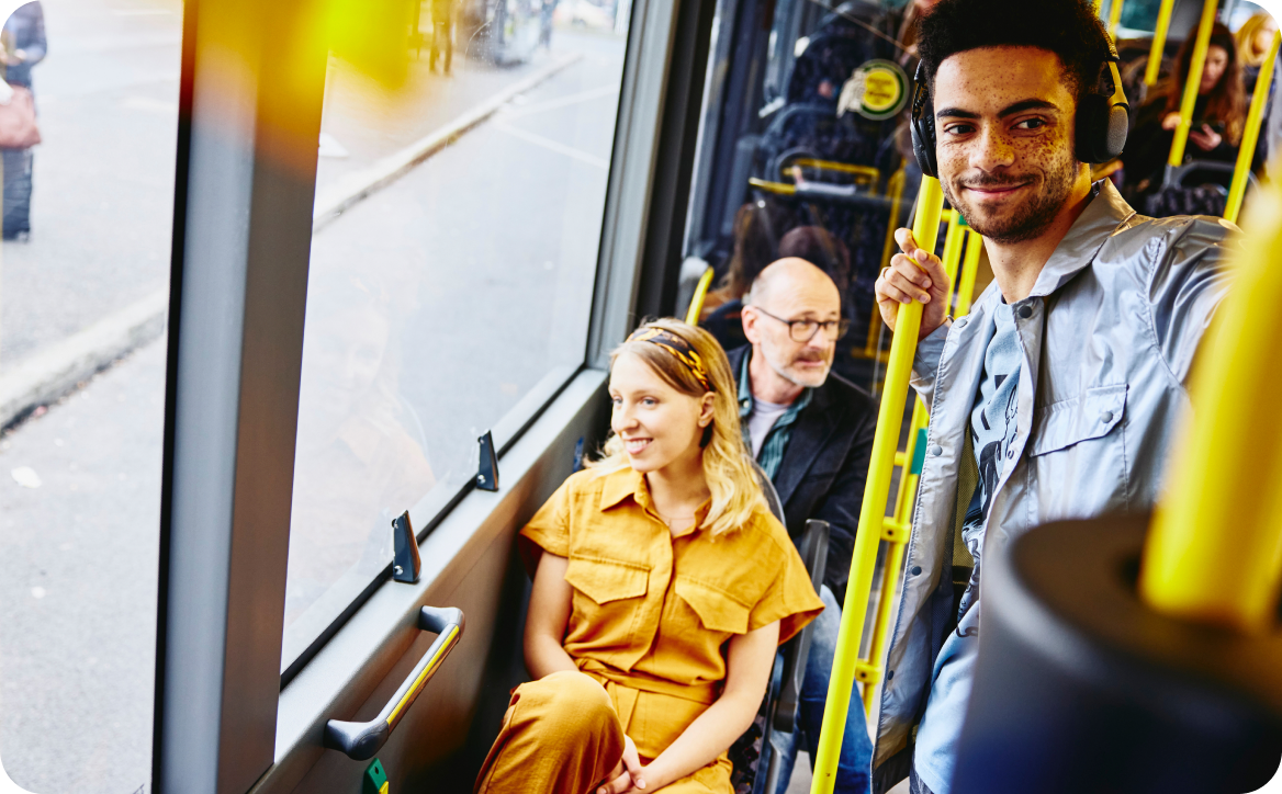 Free shuttle bus to the Amazon warehouse
